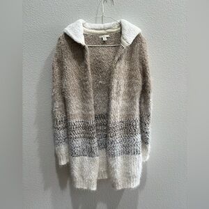 Plush Fuzzy Cardigan with Hood